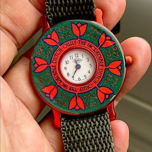 🖤RARE DESIGN🔺1990s OILILY ‘THE INCREDIBLE DUTCH’ Tulip Watch